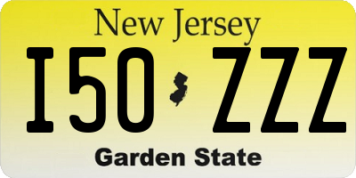 NJ license plate I50ZZZ