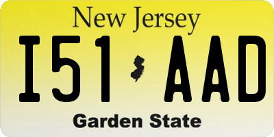 NJ license plate I51AAD