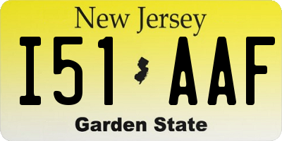 NJ license plate I51AAF