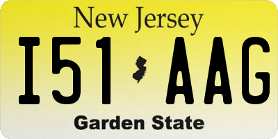 NJ license plate I51AAG