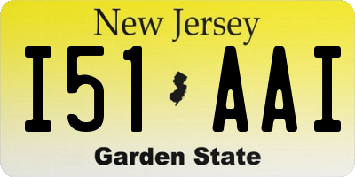 NJ license plate I51AAI