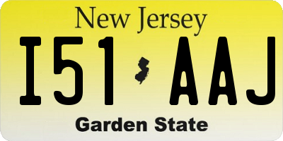 NJ license plate I51AAJ