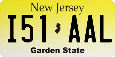 NJ license plate I51AAL