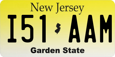 NJ license plate I51AAM