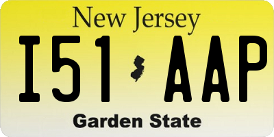 NJ license plate I51AAP