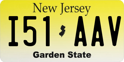 NJ license plate I51AAV