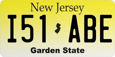 NJ license plate I51ABE
