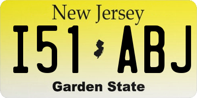 NJ license plate I51ABJ
