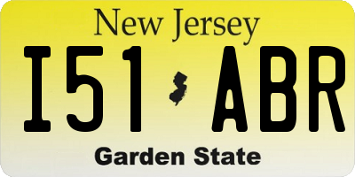 NJ license plate I51ABR