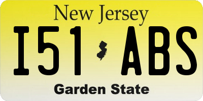 NJ license plate I51ABS