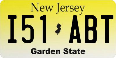 NJ license plate I51ABT