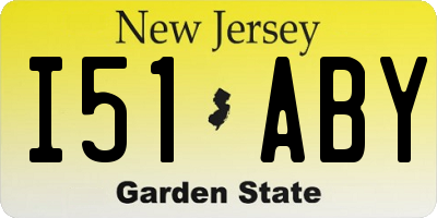 NJ license plate I51ABY