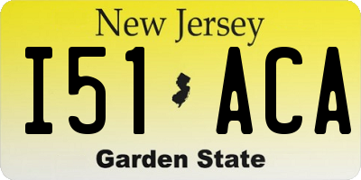 NJ license plate I51ACA