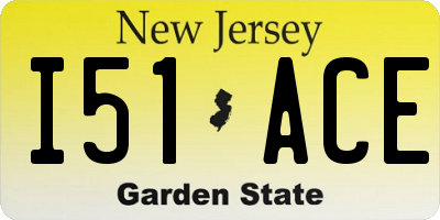 NJ license plate I51ACE