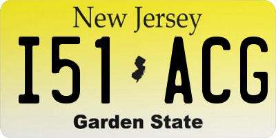 NJ license plate I51ACG