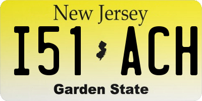 NJ license plate I51ACH