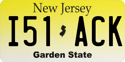 NJ license plate I51ACK