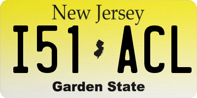 NJ license plate I51ACL