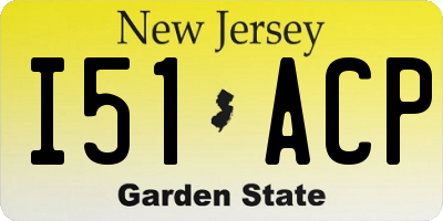 NJ license plate I51ACP