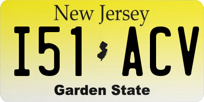 NJ license plate I51ACV