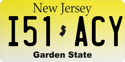 NJ license plate I51ACY
