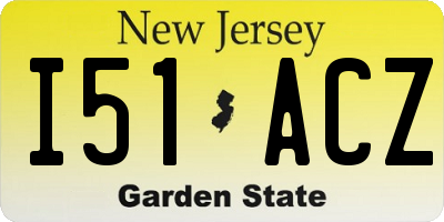 NJ license plate I51ACZ