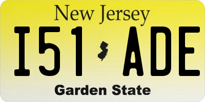 NJ license plate I51ADE
