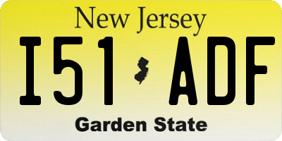 NJ license plate I51ADF