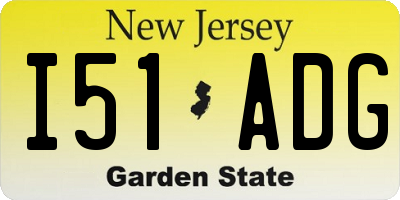 NJ license plate I51ADG