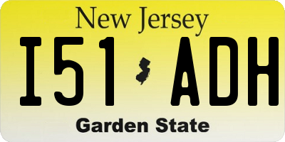 NJ license plate I51ADH