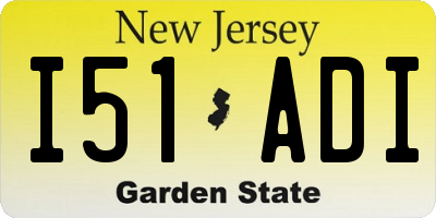 NJ license plate I51ADI
