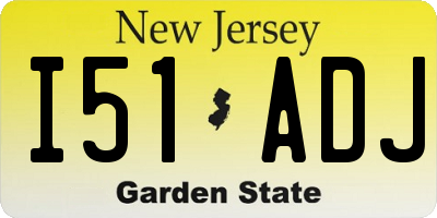 NJ license plate I51ADJ