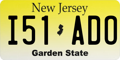 NJ license plate I51ADO