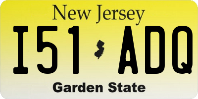 NJ license plate I51ADQ