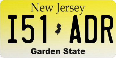 NJ license plate I51ADR