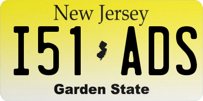 NJ license plate I51ADS