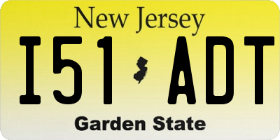 NJ license plate I51ADT