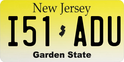 NJ license plate I51ADU