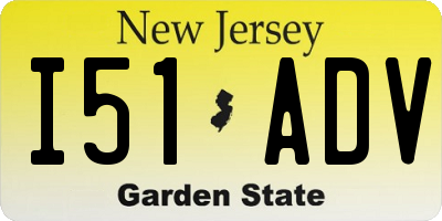 NJ license plate I51ADV