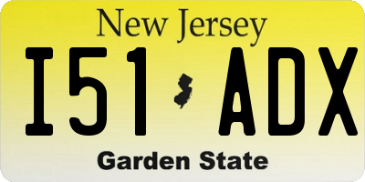 NJ license plate I51ADX