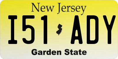 NJ license plate I51ADY