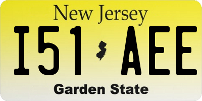 NJ license plate I51AEE