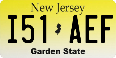 NJ license plate I51AEF
