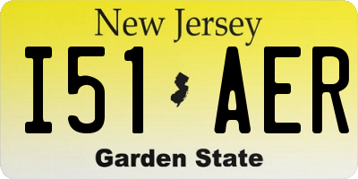 NJ license plate I51AER