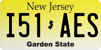 NJ license plate I51AES