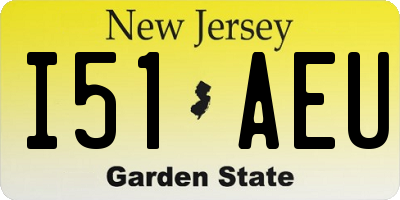 NJ license plate I51AEU