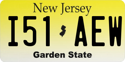 NJ license plate I51AEW