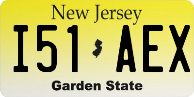 NJ license plate I51AEX