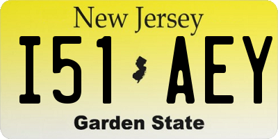 NJ license plate I51AEY