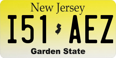 NJ license plate I51AEZ